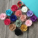 10Pcs/Lot Classical 2.5cm Sweet Rose Solid Rosette Flower Wedding Flower Home Decoration Accessories Craft Material
