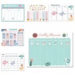 Week Daily Planner Magnetic Planner Sticker Kawaii Grocery List Plan Notepad Magnetic Fridge Sticker Whiteboard Work Plan Menu