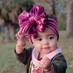 New Velvet Baby Bow Headband for Newborn Girls Handmade Elastic Hair Bands Boutique Vintage Turban Headwraps Hair Accessories