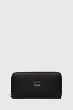 Peňaženka Tommy Jeans dámsky, čierna farba, AW0AW15835