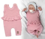 Pletené láclové kalhoty Girl s volánkem, Baby Nellys, pudrově růžové, vel. 68 (3-6m) Pletené láclové kalhoty Girl s volánkem, Baby Nellys, pudrově růžové, vel. 68 (3-6m)