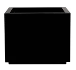 Čtvercový samozavlažovací květináč STEEL PLUS, více variant - Hobby Flower Barva: černá, Rozměry: 75 x 75 x 40