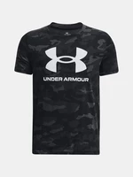 Under Armour UA Sportstyle Logo Aop SS Triko dětské Černá