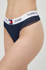 Tanga Tommy Jeans tmavomodrá barva, UW0UW05159