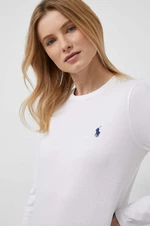 Bavlněné tričko s dlouhým rukávem Polo Ralph Lauren bílá barva, 211898699