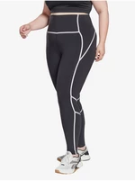 White and Black Womens Sport Leggings Reebok Lux - Women