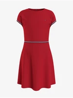 Červené holčičí šaty Tommy Hilfiger - Holky