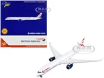 Airbus A350-1000 Commercial Aircraft with Flaps Down "British Airways" White with Tail Stripes 1/400 Diecast Model Airplane by GeminiJets