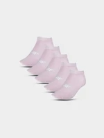 Dívčí ponožky casual pod kotník (5-pack) - pudrově růžové