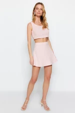 Trendyol Pink Mini Denim Skirt