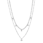 Brosway Oceľový dvojitý náhrdelník s kryštálmi Symphonia BYM81