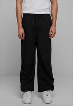 Men's wide poplin trousers - black