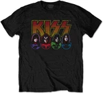 Kiss T-Shirt Logo Faces & Icons Unisex Schwarz L