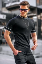 Madmext Men's Black Knitwear T-Shirt 5080