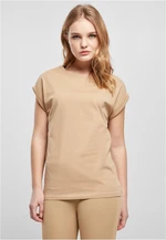 Women's T-shirt with extended shoulder union beige