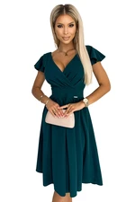Dress with neckline and short sleeves Numoco