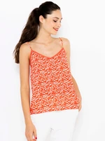 Orange patterned top CAMAIEU - Women