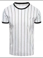 Light grey men's striped Dstreet T-shirt