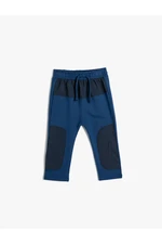 Koton Jogger Sweatpants Tie Waist Color Contrast Raised Cotton