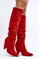 Women's suede shoes Lu Boo red
