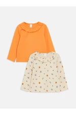 LC Waikiki Crew Neck Long Sleeved Baby Girl T-Shirt 2-pack.