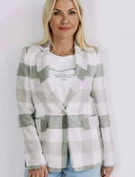 White and gray checkered jacket LeMonada