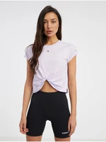 Světle fialový dámský crop top Converse - Dámské