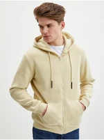 Beige Mens Zipper Hoodie ONLY & SONS Ceres - Men