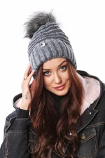 Winter beanie with hem, graphite
