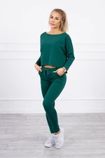Set with oversized blouse green