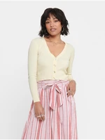 Cream ribbed short cardigan JDY Donnel - Ladies