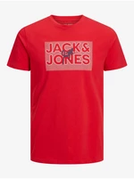 Men's Red T-Shirt Jack & Jones Marius - Men