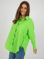 Light green zippered shirt with pocket