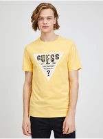 Yellow Men's T-Shirt Guess Rusty - Men