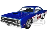 1970 Plymouth Road Runner 938 Candy Blue and White "Bigtime Muscle" Series 1/24 Diecast Model Car by Jada