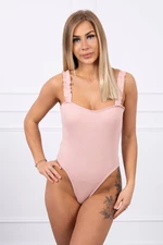 Body blouse on shoulder straps dark powder pink