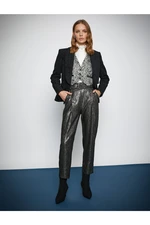 Koton Melis Ağazat X - Carrot Trousers with Jacquard Belt