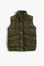 Koton Boys' Pockets Stand Up Collar Inflatable Vest 3wkb20006tw