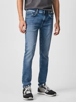 Modré pánske slim fit rifle Pepe Jeans Finsbury