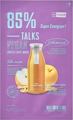 Missha Vegánska pleťová maska Talks Vegan Squeeze Super Energizer (Sheet Mask) 27 g