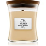 Woodwick Vanilla Bean vonná sviečka s dreveným knotom 275 g