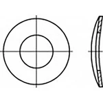 TOOLCRAFT  TO-6854583 podložka pérová Vnútorný Ø: 8 mm  DIN 137   Ušlechtilá ocel V2A  A2 100 ks