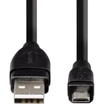 Hama #####USB-Kabel USB 2.0 #####USB-A Stecker, #####USB-Micro-B Stecker 25.00 cm čierna pozlátené kontakty