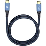 USB 3.0 prepojovací kábel [1x USB-C ™ zástrčka - 1x USB-C ™ zástrčka] 50.00 cm modrá pozlátené kontakty Oehlbach USB Plu