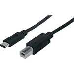 Manhattan #####USB-Kabel USB 2.0 #####USB-C™ Stecker, #####USB-B Stecker 1.00 m čierna UL certifikácia