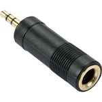 LINDY 35621  jack audio adaptér [1x jack zástrčka 3,5 mm - 1x jack zásuvka 6,35 mm] čierna