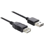 Delock #####USB-Kabel USB 2.0 #####USB-A Stecker, #####USB-A Buchse 1.00 m čierna obojstranne zapojiteľná zástrčka, pozl