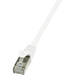 LogiLink CP2101S RJ45 sieťové káble, prepojovacie káble CAT 6 F/UTP 15.00 m biela s ochranou 1 ks