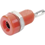TRU COMPONENTS TC-R1-16A Red zdierka pre banánik zásuvka, vstavateľná vertikálna Ø pin: 4 mm červená 1 ks