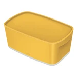 Žltá prenosná škatuľa s vekom Leitz Cosy Mailorder, objem 5 l